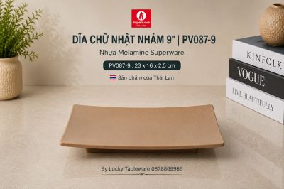 Dĩa Chữ Nhật Nhám 9