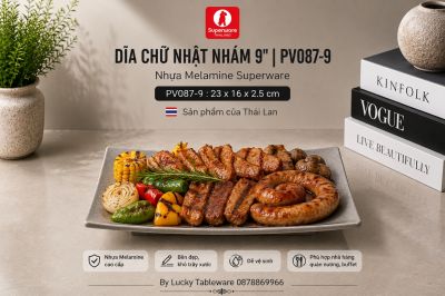 Dĩa Chữ Nhật Nhám 9