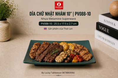 Dĩa Chữ Nhật Nhám 10