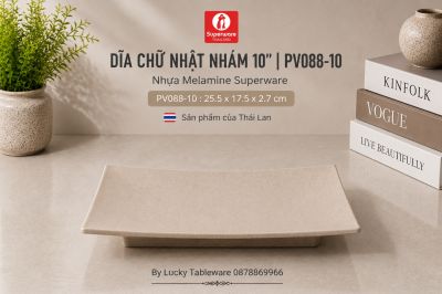 Dĩa Chữ Nhật Nhám 10