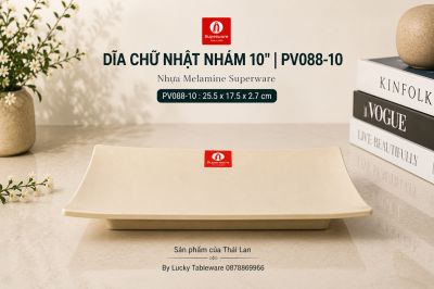 Dĩa Chữ Nhật Nhám 10