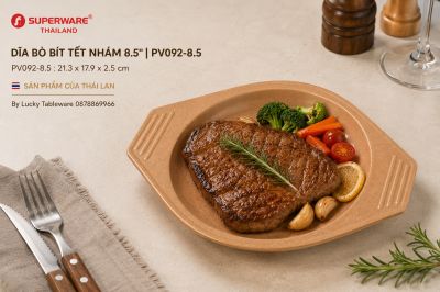 Dĩa Bò Bít Tết Nhám 8.5