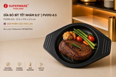 Dĩa Bò Bít Tết Nhám 8.5