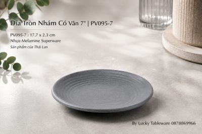 Dĩa Tròn Nhám Có Vân 7