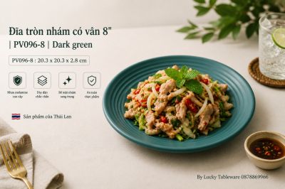 Dĩa tròn nhám có vân 8