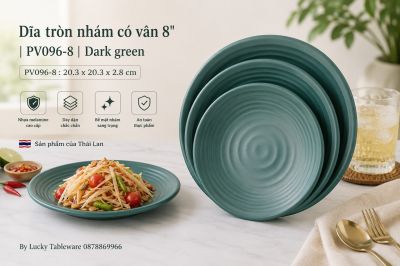 Dĩa tròn nhám có vân 8
