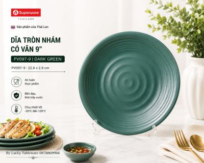 Dĩa tròn nhám có vân 9