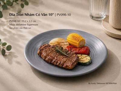 Dĩa Tròn Nhám Có Vân 10