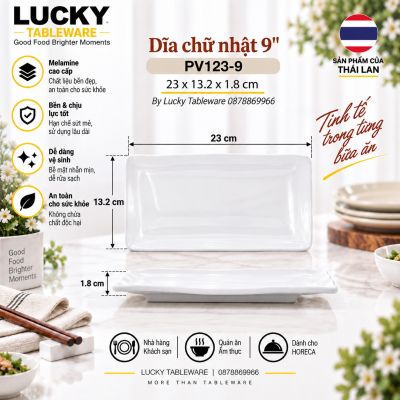 Dĩa chữ nhật 9