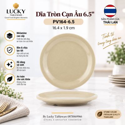Dĩa Tròn Cạn Âu 6.5'' | PV164-6.5