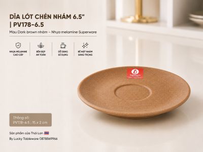 Dĩa Lót Chén Nhám 6.5