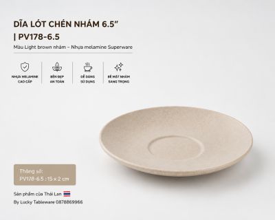 Dĩa Lót Chén Nhám 6.5