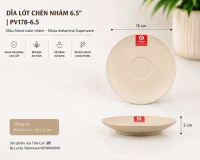 Dĩa Lót Chén Nhám 6.5