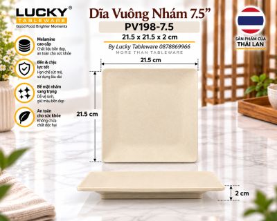 Dĩa Vuông Nhám 7.5