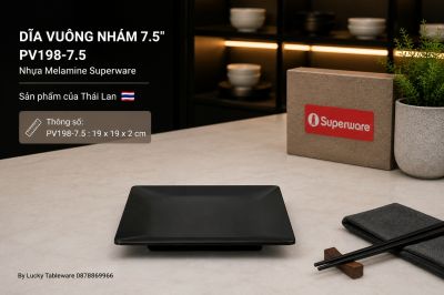 Dĩa Vuông Nhám 7.5