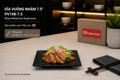 Dĩa Vuông Nhám 7.5