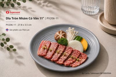 Dĩa Tròn Nhám Có Vân 11
