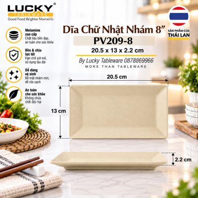 Dĩa Chữ Nhật Nhám 8