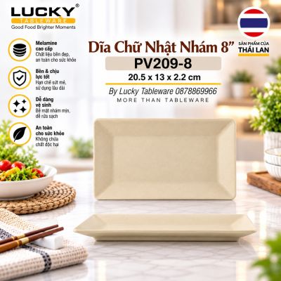 Dĩa Chữ Nhật Nhám 8
