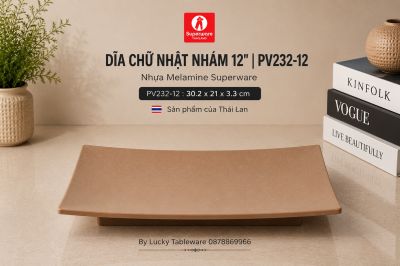 Dĩa Chữ Nhật Nhám 12
