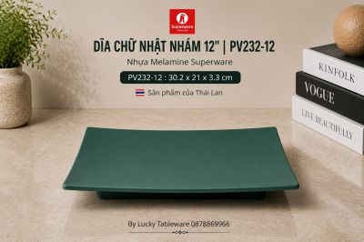 Dĩa Chữ Nhật Nhám 12
