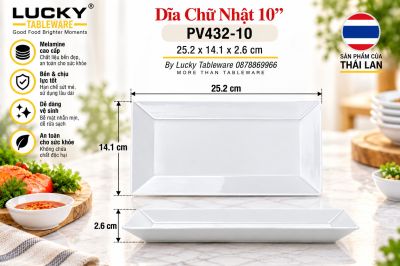 Dĩa Chữ Nhật 10