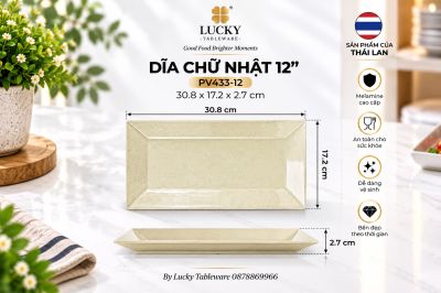 Dĩa Chữ Nhật 12