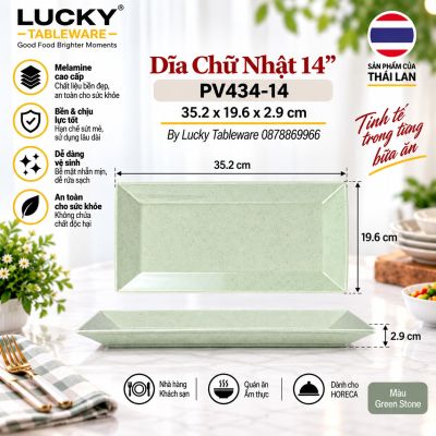 Dĩa Chữ Nhật 14