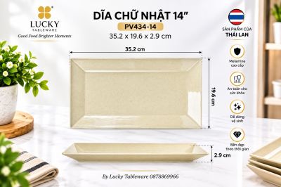 Dĩa Chữ Nhật 14