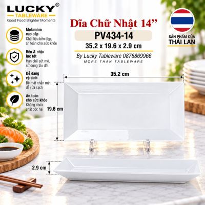 Dĩa Chữ Nhật 14