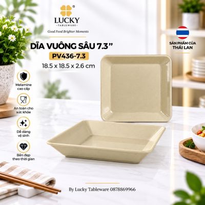 Dĩa Vuông Sâu 7.3