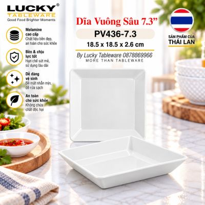 Dĩa Vuông Sâu 7.3