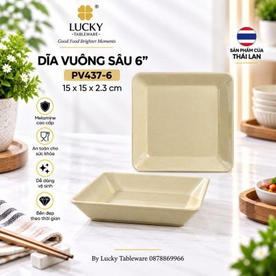 Dĩa Vuông Sâu 6