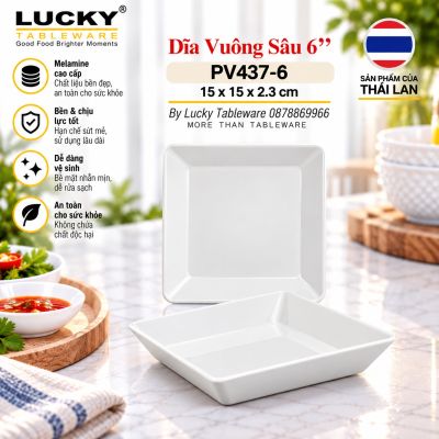 Dĩa Vuông Sâu 6