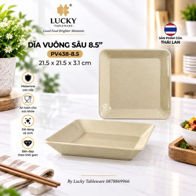 Dĩa Vuông Sâu 8.5
