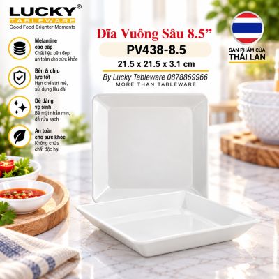 Dĩa Vuông Sâu 8.5