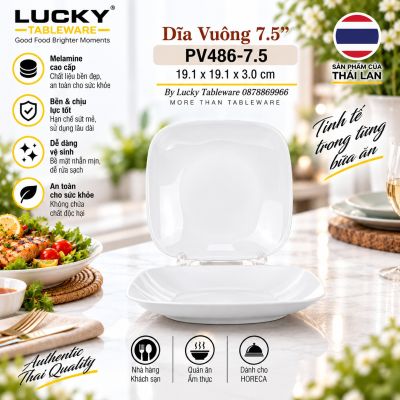 Dĩa Vuông 7.5'' | PV486-7.5