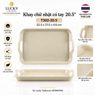 Khay chữ nhật có tay 20.5