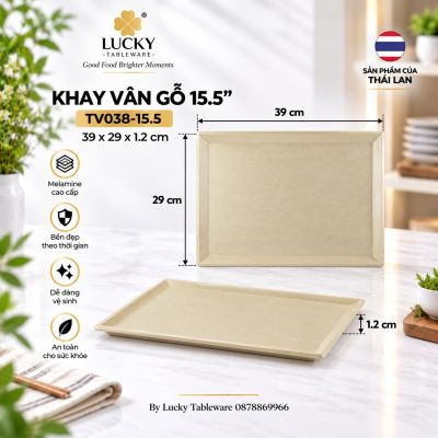 Khay vân gỗ 15.5