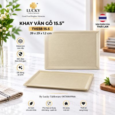 Khay vân gỗ 15.5