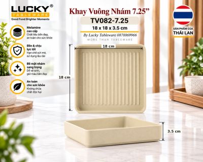 Khay Vuông Nhám 7.25