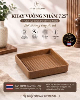 Khay Vuông Nhám 7.25