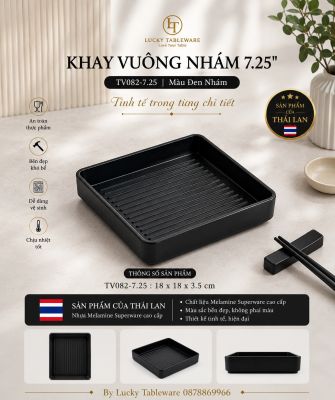 Khay Vuông Nhám 7.25