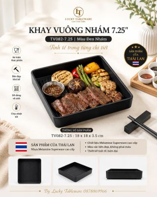 Khay Vuông Nhám 7.25