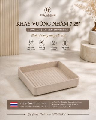 Khay Vuông Nhám 7.25