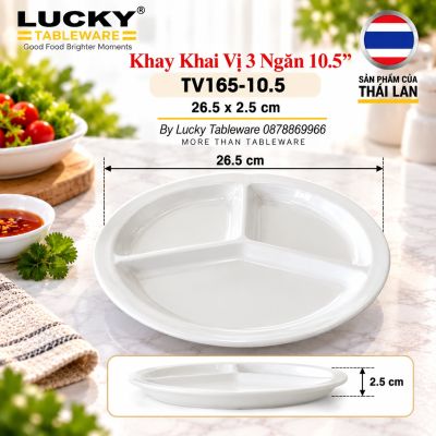 Khay khai vị 3 ngăn 10.5'' | TV165-10.5