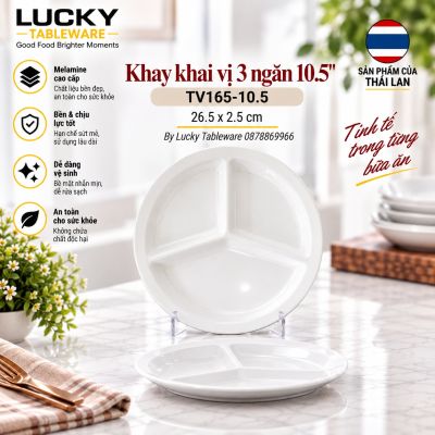 Khay khai vị 3 ngăn 10.5'' | TV165-10.5