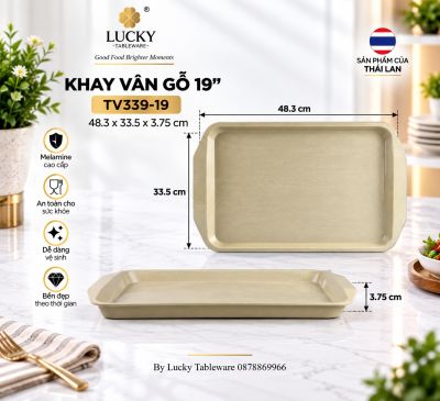Khay vân gỗ 19