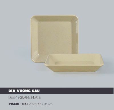 Dĩa Vuông Sâu 8.5